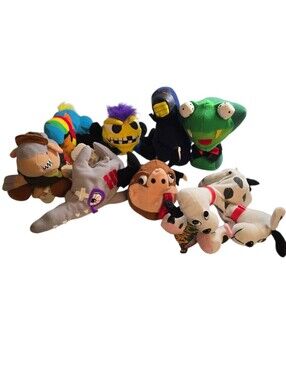 8 Vintage 1997 Series 1 Meanies Plush Fi-Do Matt the Fat Bat Otis Sledge * READ*